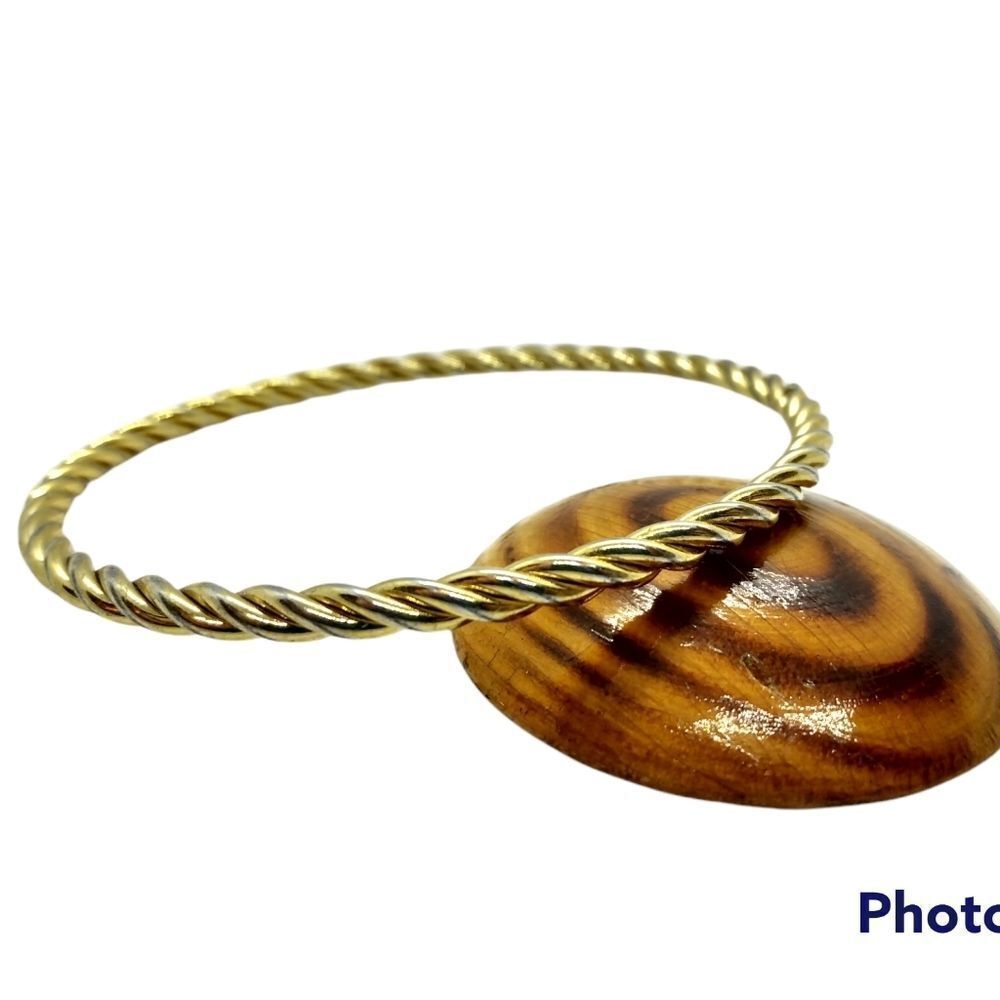 Gold Tone knot braided‎ twist bracelet
